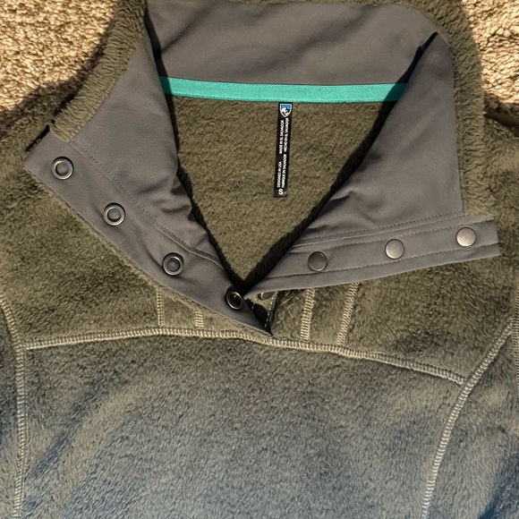 Kuhl Dark Green  Fleece Cowl Neck Sweater - Picture 2 of 2